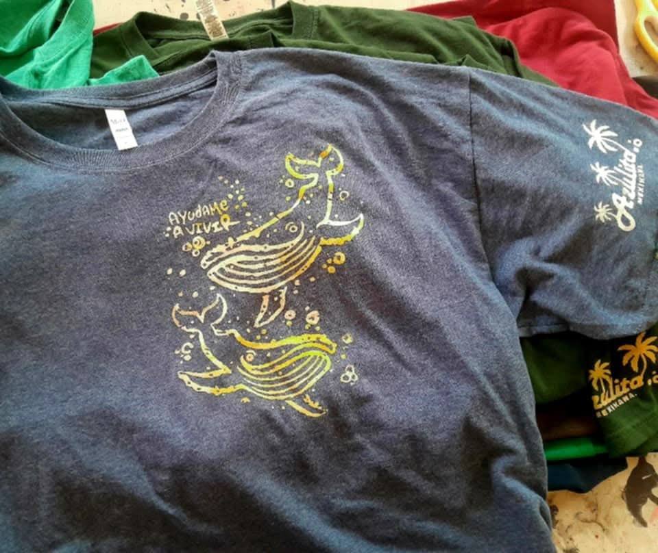 Playera Ballenas "Ayúdame a Vivir"
