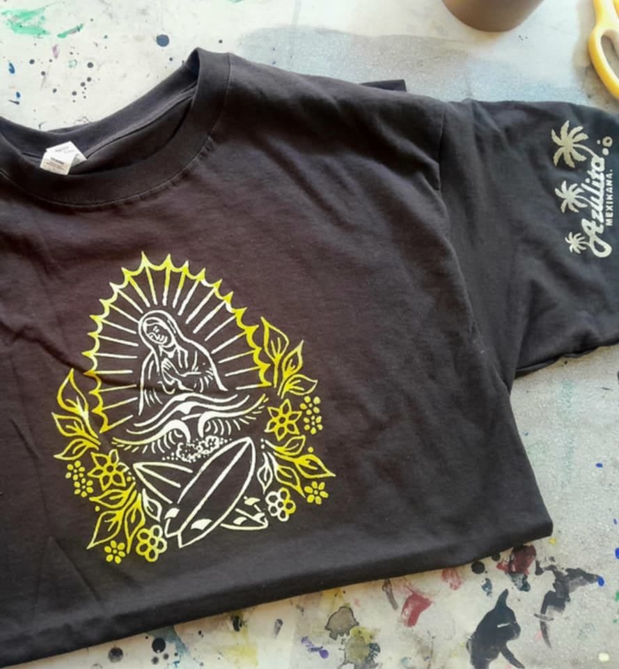 Playera Virgen de Guadalupe & Surf